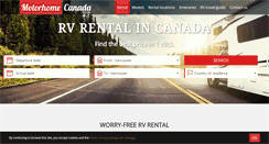 Desktop Screenshot of motorhome-canada.com