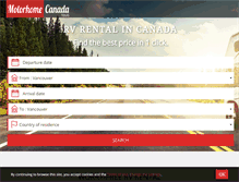 Tablet Screenshot of motorhome-canada.com